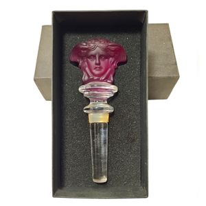 Versace Crystal Medusa Bottle Stopper for Rosenthal, N.I.B.